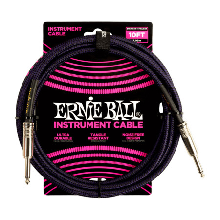 Ernie Ball 6393 Braided 3.05m Purple Black