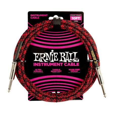 Ernie Ball 6394 Braided 3.05m Red Black