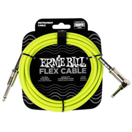 Ernie Ball 6465 Flex Straight Angle 3.05m Green
