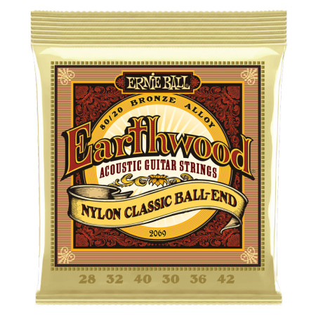 Ernie Ball 2069 Earthwood 80/20 Bronze Nylon Ball End 28-42